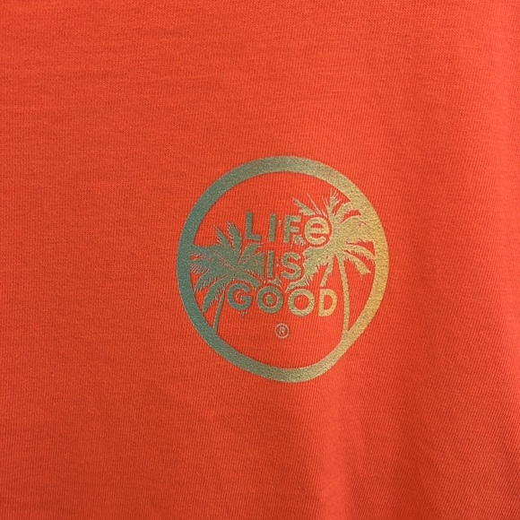 Life is Good orange cotton short sleeve top t-shirt women size XXL - Picture 4 of 6